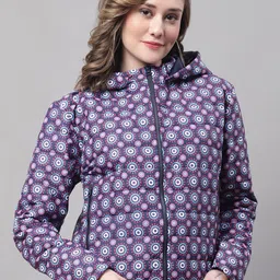 JAKANARY Women Geometric Lightweight Tailored Jacket image 3