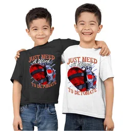 TeeSlix Unisex Black Tshirts image 5