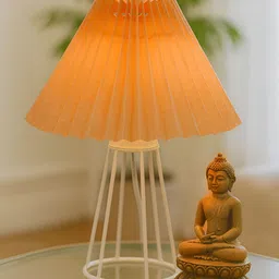 Homesake Beige Frustum Shaped Table Lamp-image-98