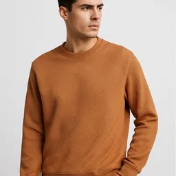 Mast & Harbour Men Solid Round Neck Long Sleeves Pullover Sweatshirt-picture-36