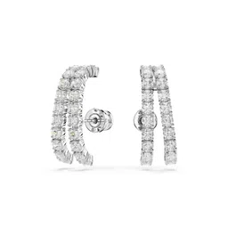 SWAROVSKI Rhodium-Plated Crystal Studded Contemporary Shaped Studs-picture-43