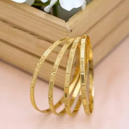 Zeraki Jewels Set Of 4 Gold-Plated Bangles-picture-15
