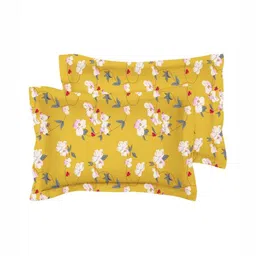 VAS COLLECTIONS Yellow & White Floral Polycotton 4 Piece Double Extra Large Superfine Bedding Set image 4