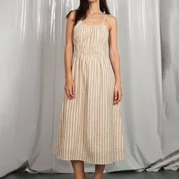 Virgio Striped Fit & Flare Midi Dress-picture-27