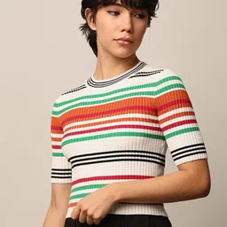 ONLY Women Striped Slim Fit T-shirt-picture-21