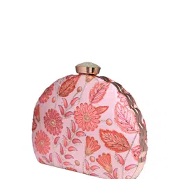ARTKLIM Floral Embroidered Sequinned Box Clutch image 3
