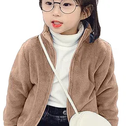 Babymoon Unisex Kids Faux Fur Trim Fleece Parka Jacket-picture-5