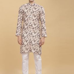 Anouk Floral Printed Mandarin Collar Cotton Straight Kurta-picture-42