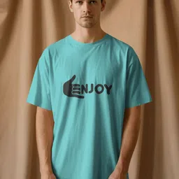 Silver Moon Clothing Typography Printed Drop-Shoulder Sleeves Cotton T-shirt-picture-12