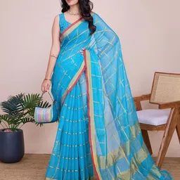 BerMondsey Woven Design Chanderi Saree image 4