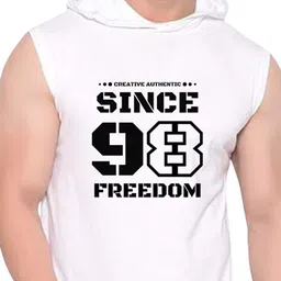 Fashnobic Since 98 Printed Gym Vests K__print-99_gym_vest_white image 2