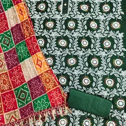 KALINI Embroidered Unstitched Dress Material image 2