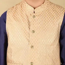Fabindia Boys Printed Woven Nehru Jackets image 2