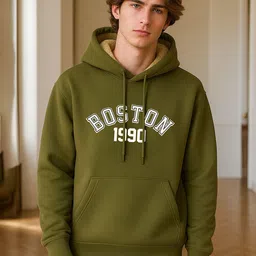 Tee Republic Typography Printed Hooded Cotton Sweatshirt-image-9
