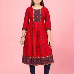 muhuratam Mom&Bae Women Maroon Kurtas-picture-34