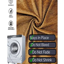 THROWPILLOW Camel Brown & White Solid Polyester 1 Piece Sofa Cover image 2