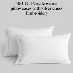 Oyvu White Cotton 300 TC Double King Fitted Bedsheet Set 1.98 m x 1.82 m image 5