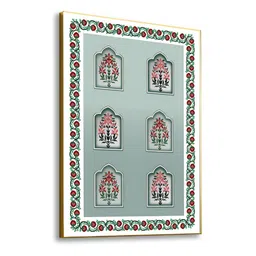 nestroots Green & Red 1 Piece Canvas Floral and Botanical Wall Paintings image 4