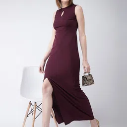 Mast & Harbour Women Keyhole Neck Maxi Dress-picture-24