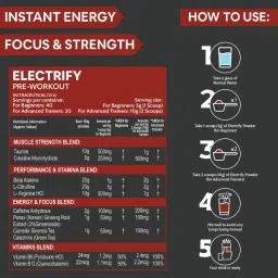 Carbamide Forte Pre-Workout Powder for Energy, Focus & Strength - 40 Servings - 200g image 3