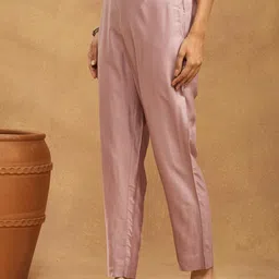 Fabindia Fashion Women Solid Mid-Rise Ethnic Trousers-picture-21