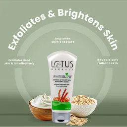 Lotus Herbals WhiteGlow Skin Brightening Oatmeal & Yogurt Scrub - 150g image 2