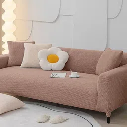 Stylista Brown Polyester Sofa Cover With Arms-picture-10