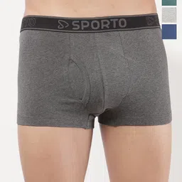 Sporto by Macho Pack Of 4 Combed Cotton Trunks-picture-39