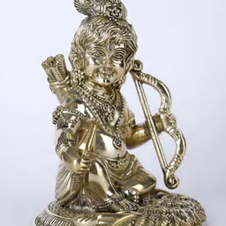 Exotic India Gold-Toned Ram Lalla Religious Figurine Showpiece-image-10