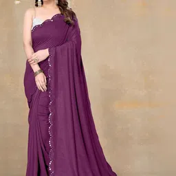 KALINI Mirror Work Silk Blend Saree-picture-28