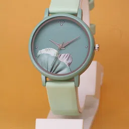 VIRAKTI Women Brass Printed Dial & Leather Straps Analogue Watch G-37-GREEN-V.Y-picture-29
