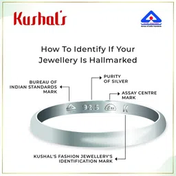 Kushal's Fashion Jewellery White Rose Gold-Plated Party 92.5 Sterling Silver Finger Ring image 4