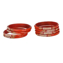 SOMIL Set Of 12 Glass Artificial Stones Bangles image 2