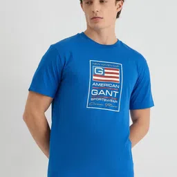 GANT Men Typography Printed Round Neck Cotton T-shirt-picture-16