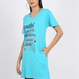 DDASPRATION Women Typography 2 Printed Pockets T-shirt image 4