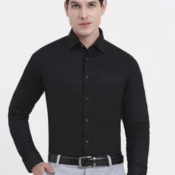 JADE BLUE Men Slim Fit Solid Spread Collar Cotton Formal Shirt-picture-12
