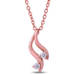 RAGABANDHA DESIGN STUDIO Women Swiss Zirconia Rose Gold Plated Pendant with Chain-picture-25