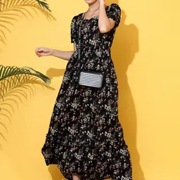 Honky Tonky Women Floral Printed Fit & Flare Midi Dress-image-89