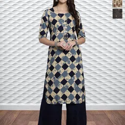HERE&NOW Women Pack of 3 Ethnic Motifs Printed Kurta-picture-12