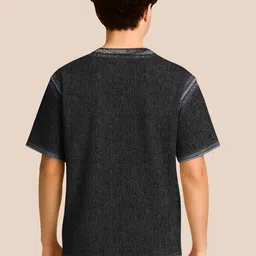 BULLMER Typography Printed Crew Neck Drop Shoulder Oversized T-shirt image 2