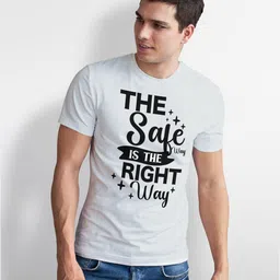 Seekbuylove Men Bio Finish Typography Printed Pure Cotton T-shirt image 5