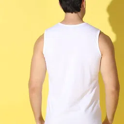 WOOSTRO Gym Innerwear Vest VWS26 PLAIN WHITE image 5