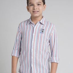 UNDER FOURTEEN ONLY Boys Comfort Relaxed Fit Vertical Striped Cotton Casual Shirt-picture-20