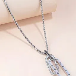 KPOP Men Silver-Plated Stainless Steel Necklace-image-98
