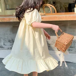 LULU & SKY Off-Shoulder Puff Sleeve A-Line Dress image 3