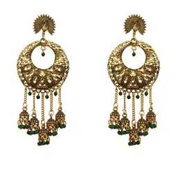 piah Contemporary Gold-Plated Drop Earrings-picture-19