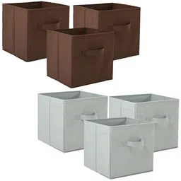 Kuber Industries Brown & Grey 6 Pieces Drawer Organisers image 1