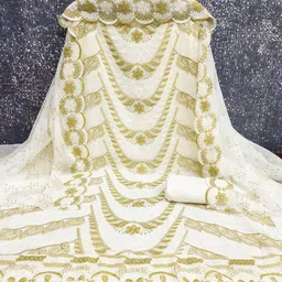 LeeliPeeri Designer Embroidered Unstitched Dress Material image 3