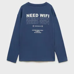 Mango Kids Boys Typography Print Pure Cotton T-shirt image 5