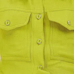 Lei-Chie Girls Solid Shirt Style Crop Top image 5